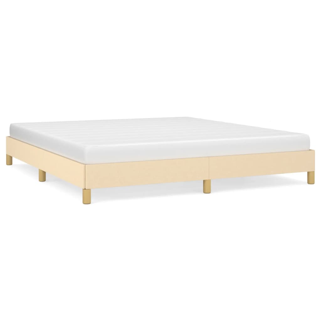 Bedframe zonder matras stof crèmekleurig 180x200 cm is nu te koop bij PeponiXL, paradijselijk wonen!