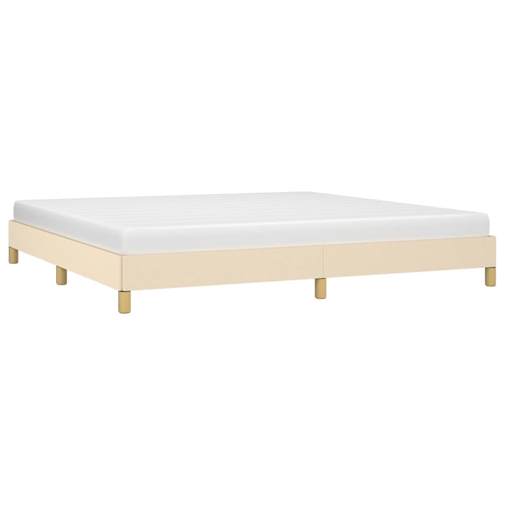 Bedframe zonder matras stof crèmekleurig 200x200 cm is nu te koop bij PeponiXL, paradijselijk wonen!