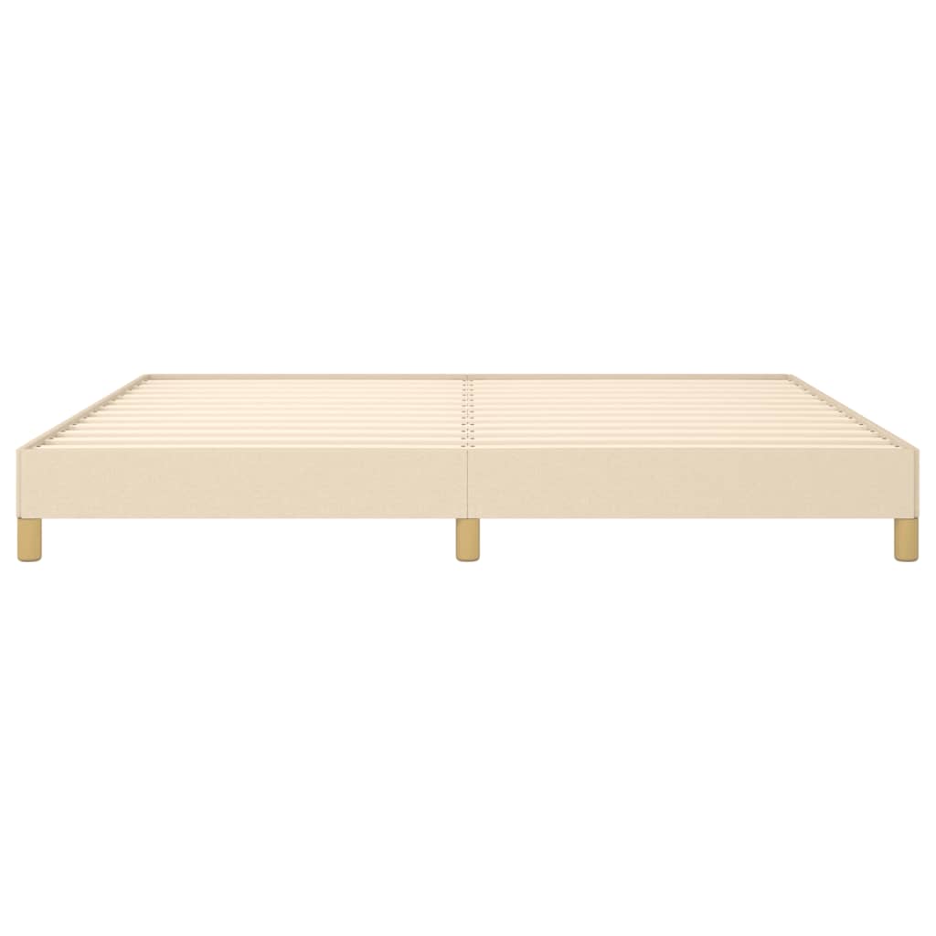 Bedframe zonder matras stof crèmekleurig 200x200 cm is nu te koop bij PeponiXL, paradijselijk wonen!