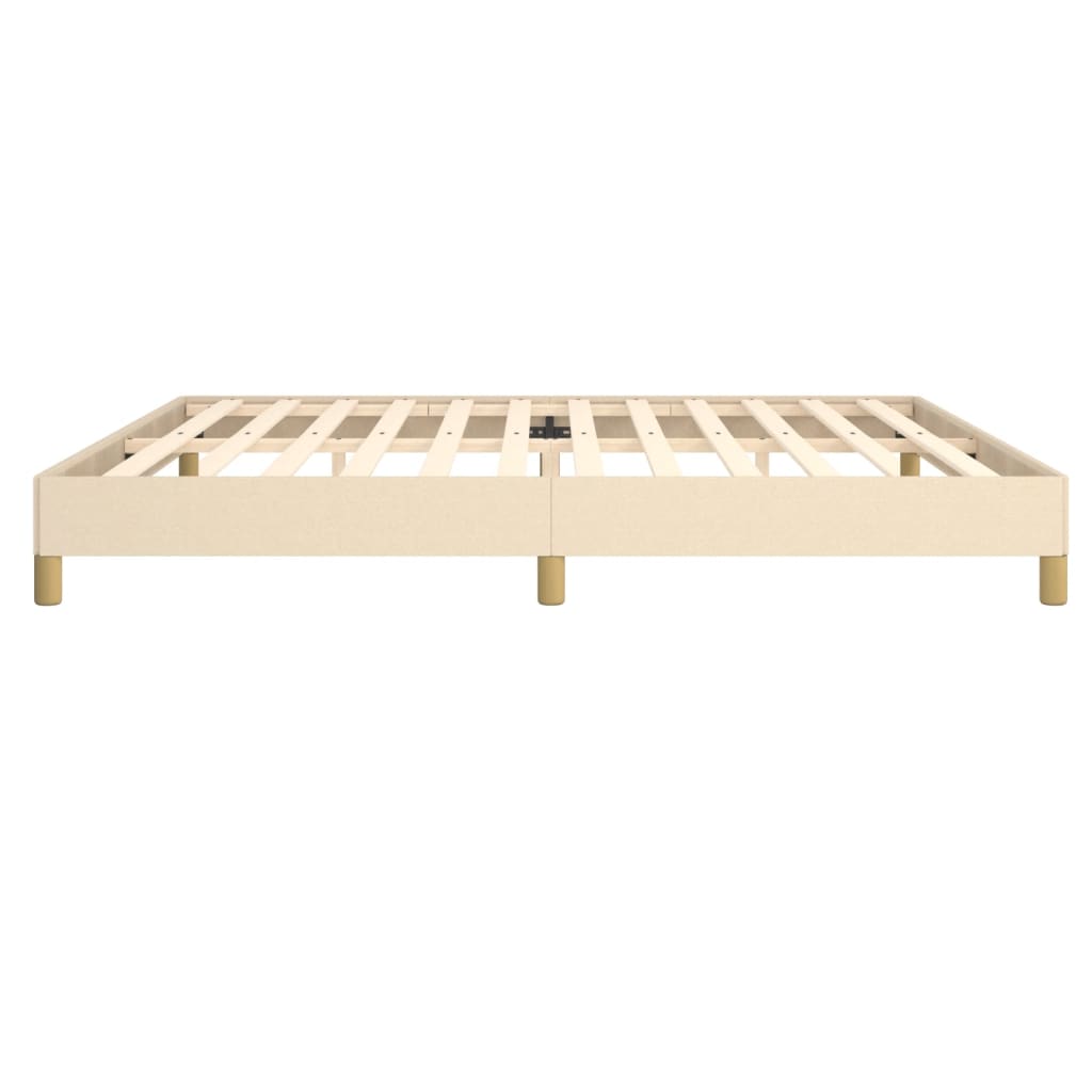 Bedframe zonder matras stof crèmekleurig 200x200 cm is nu te koop bij PeponiXL, paradijselijk wonen!