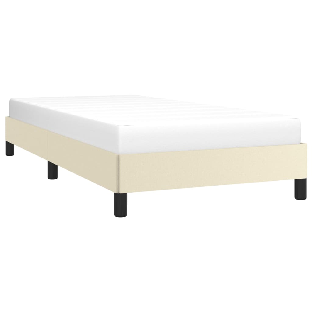 Bedframe kunstleer crèmekleurig 80x200 cm is nu te koop bij PeponiXL, paradijselijk wonen!