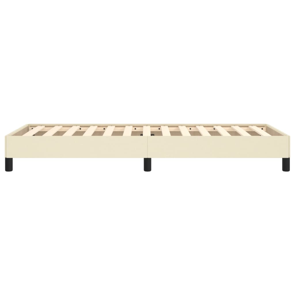Bedframe kunstleer crèmekleurig 80x200 cm is nu te koop bij PeponiXL, paradijselijk wonen!