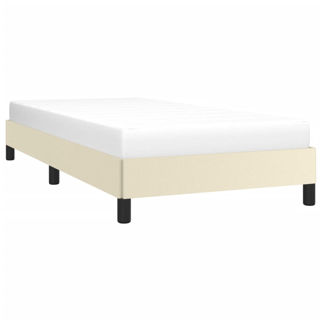 Bedframe kunstleer crèmekleurig 90x190 cm is nu te koop bij PeponiXL, paradijselijk wonen!
