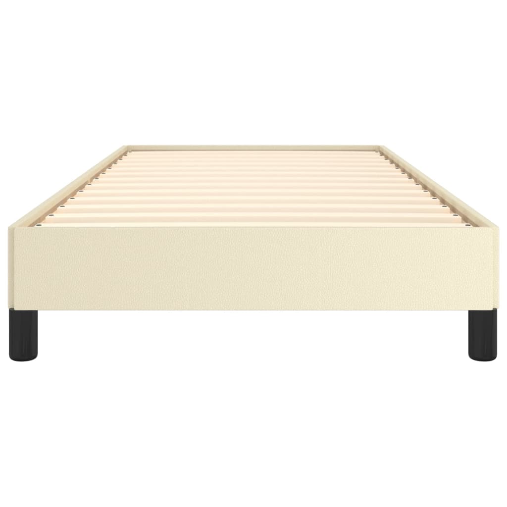 Bedframe kunstleer crèmekleurig 90x190 cm is nu te koop bij PeponiXL, paradijselijk wonen!