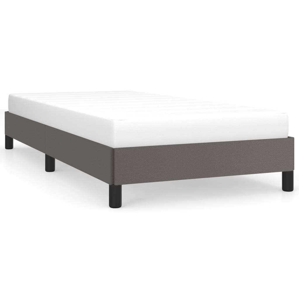 Bedframe kunstleer grijs 90x190 cm is nu te koop bij PeponiXL, paradijselijk wonen!