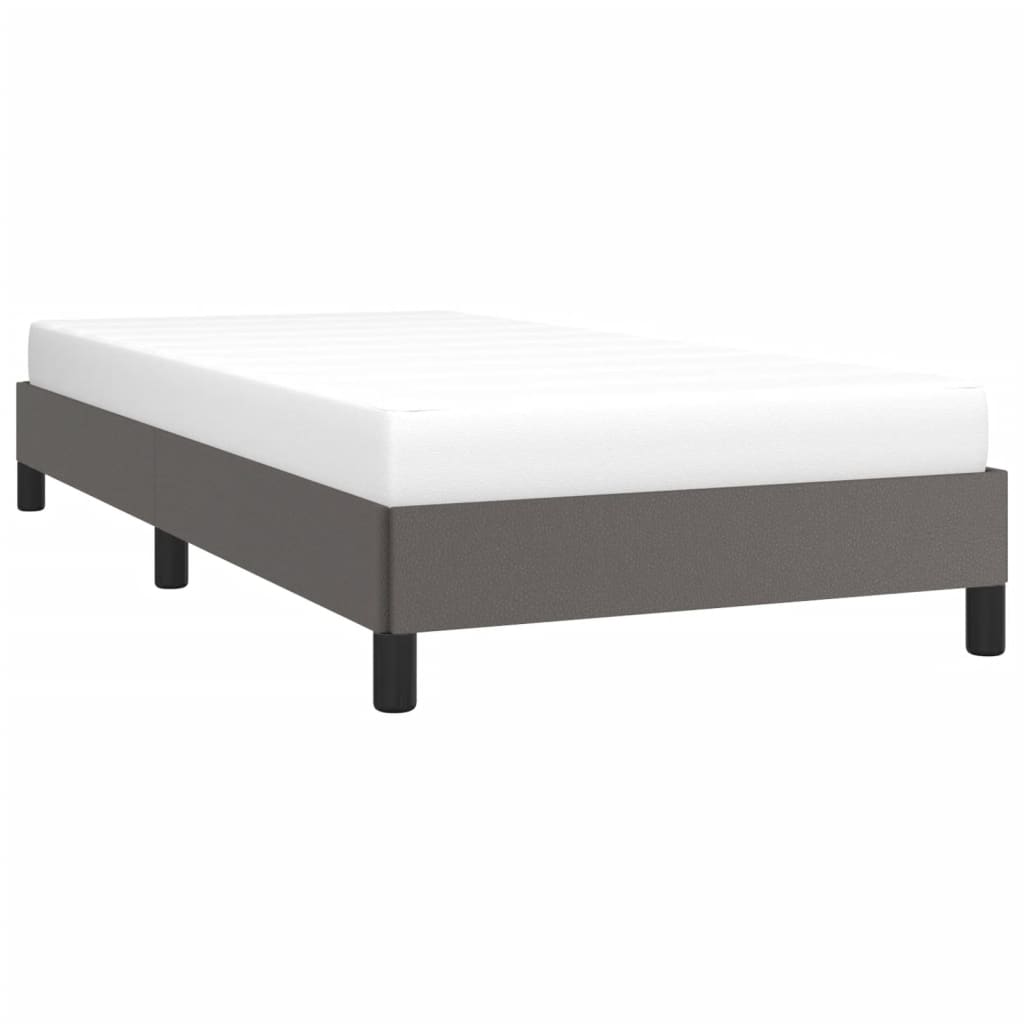 Bedframe kunstleer grijs 90x190 cm is nu te koop bij PeponiXL, paradijselijk wonen!