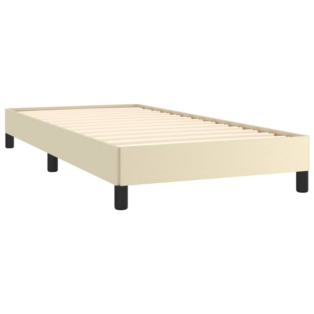 Bedframe kunstleer crèmekleurig 90x200 cm is nu te koop bij PeponiXL, paradijselijk wonen!