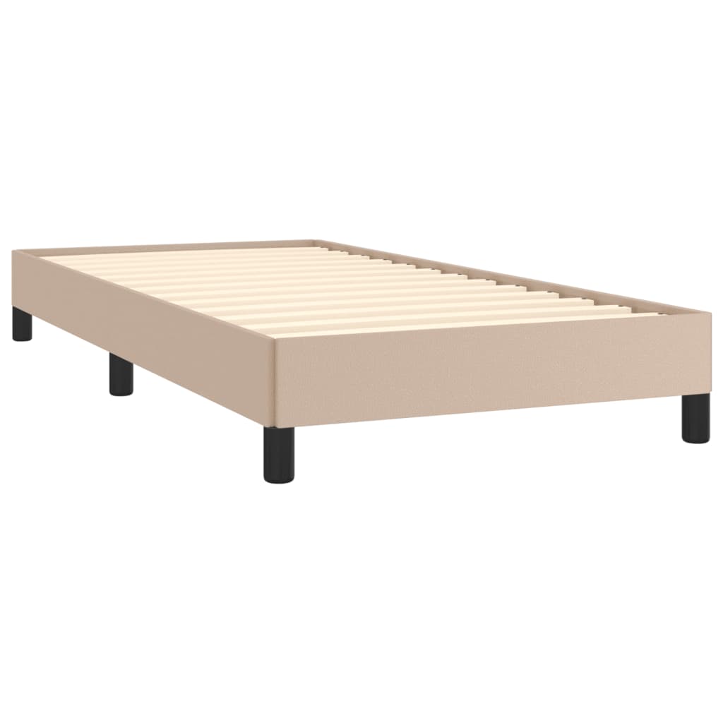 Bedframe kunstleer cappuccinokleurig 90x200 cm is nu te koop bij PeponiXL, paradijselijk wonen!