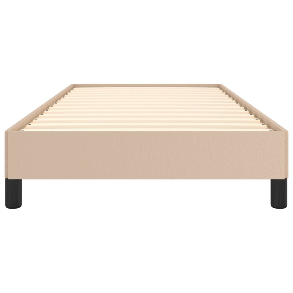 Bedframe kunstleer cappuccinokleurig 90x200 cm is nu te koop bij PeponiXL, paradijselijk wonen!