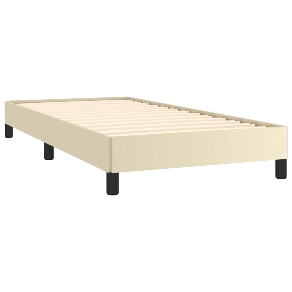 Bedframe kunstleer crèmekleurig 100x200 cm is nu te koop bij PeponiXL, paradijselijk wonen!
