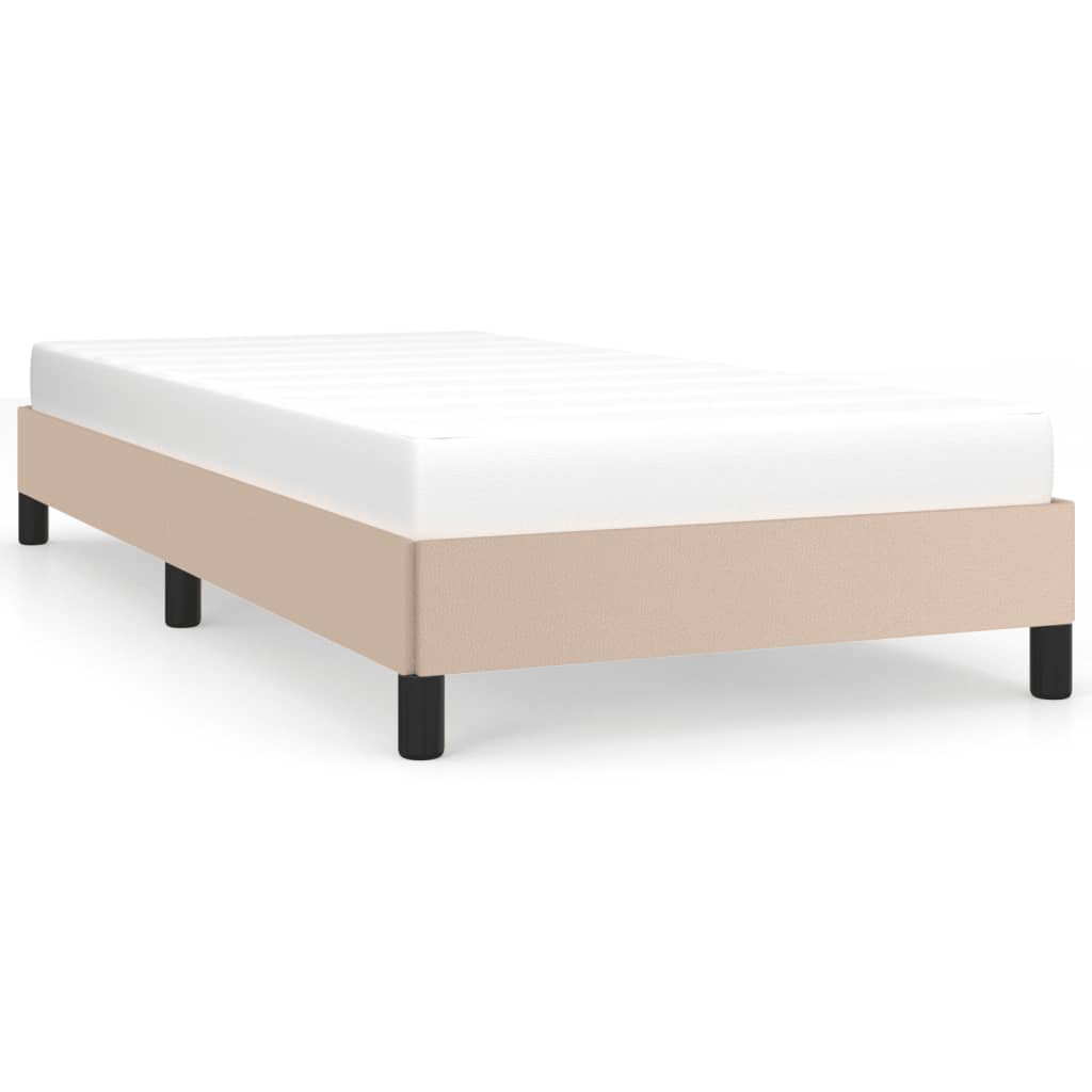 Bedframe kunstleer cappuccinokleurig 100x200 cm is nu te koop bij PeponiXL, paradijselijk wonen!