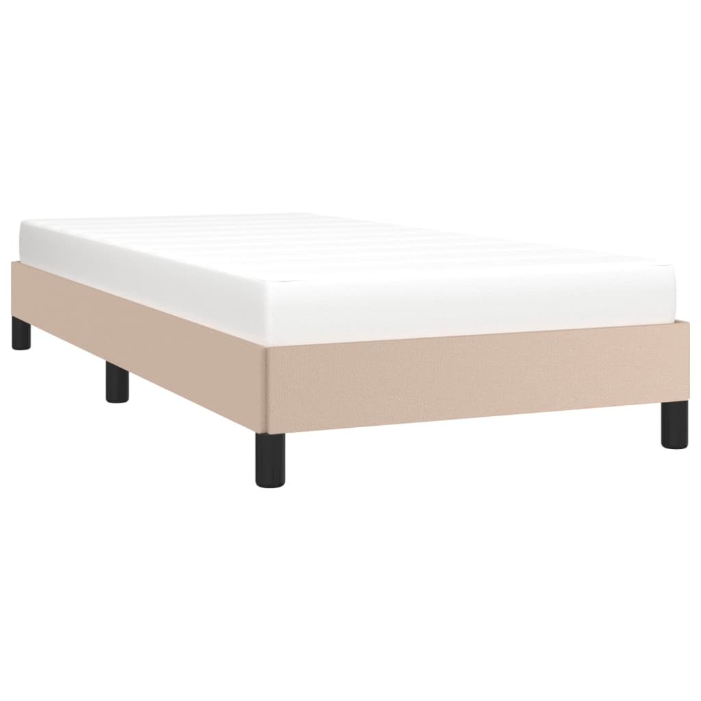 Bedframe kunstleer cappuccinokleurig 100x200 cm is nu te koop bij PeponiXL, paradijselijk wonen!