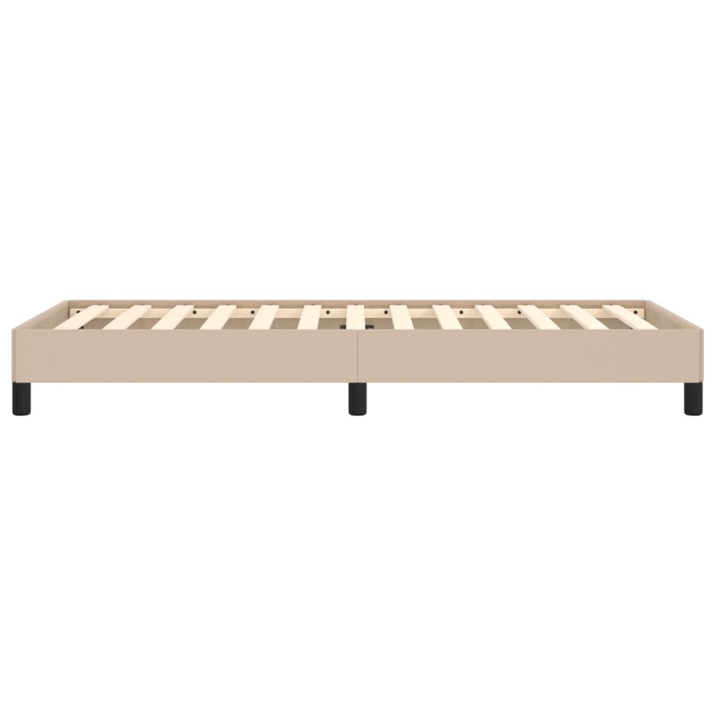 Bedframe kunstleer cappuccinokleurig 100x200 cm is nu te koop bij PeponiXL, paradijselijk wonen!