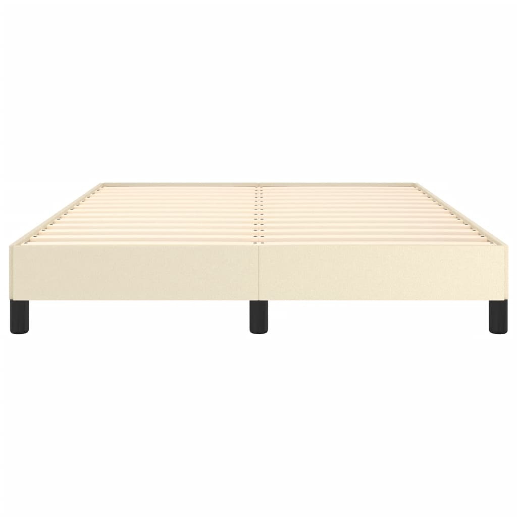 Bedframe kunstleer crèmekleurig 140x190 cm is nu te koop bij PeponiXL, paradijselijk wonen!