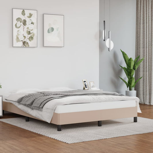Bedframe kunstleer cappuccinokleurig 140x200 cm is nu te koop bij PeponiXL, paradijselijk wonen!