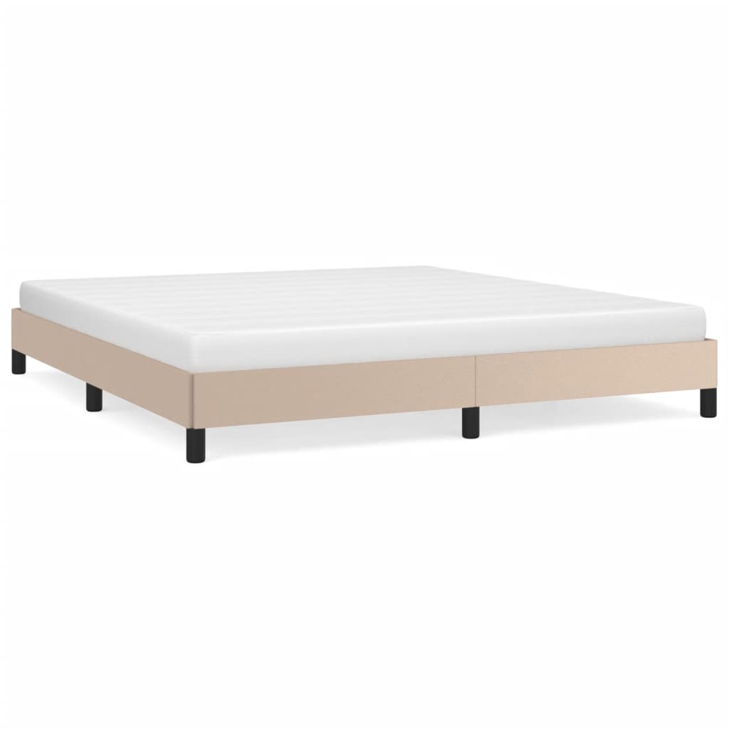 Bedframe kunstleer cappuccinokleurig 160x200 cm is nu te koop bij PeponiXL, paradijselijk wonen!