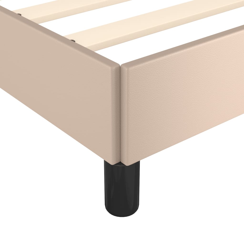 Bedframe kunstleer cappuccinokleurig 160x200 cm is nu te koop bij PeponiXL, paradijselijk wonen!