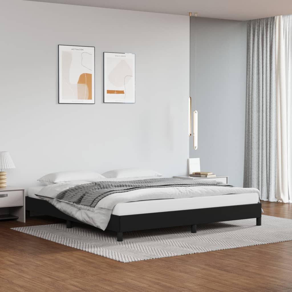 Bedframe kunstleer zwart 180x200 cm is nu te koop bij PeponiXL, paradijselijk wonen!