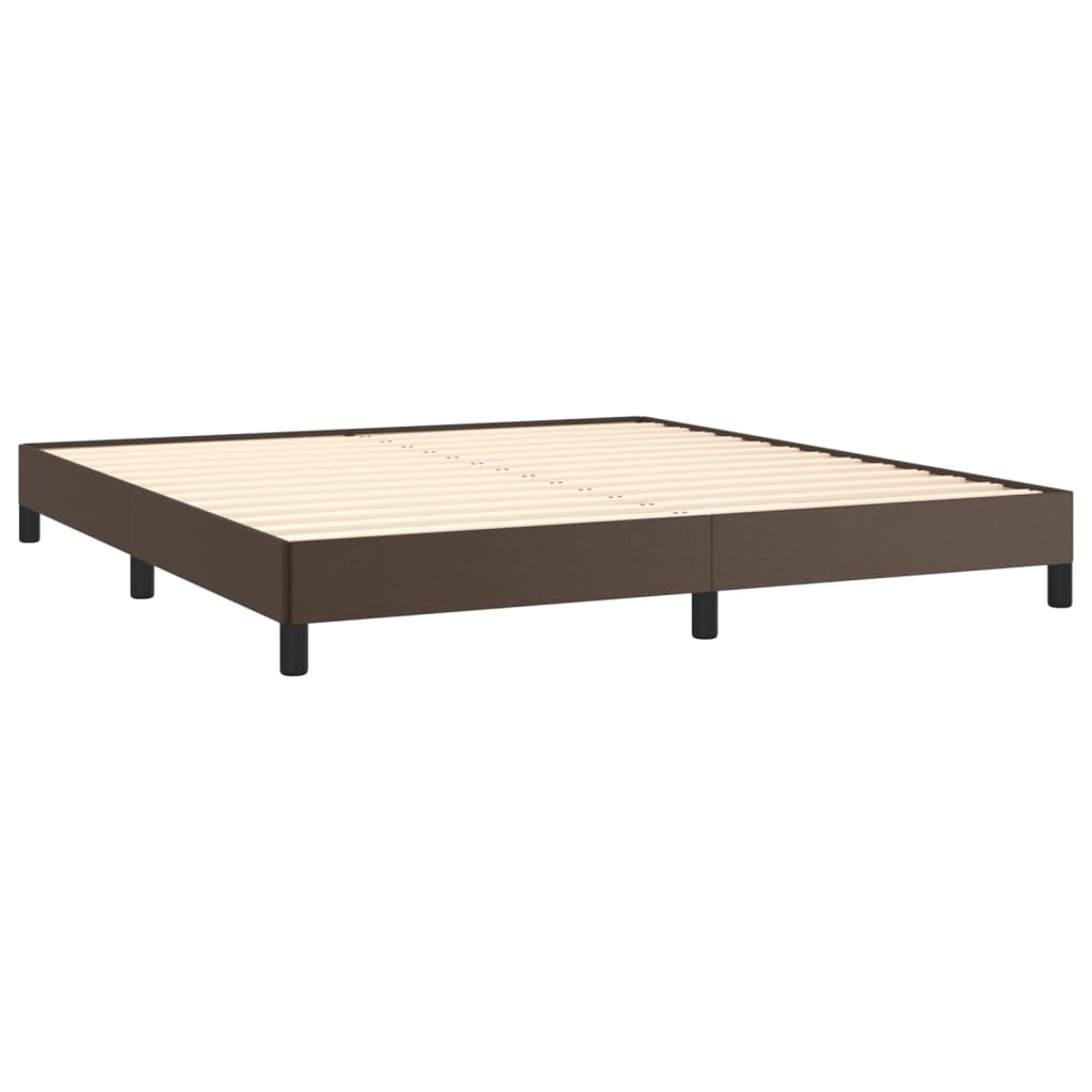 Bedframe kunstleer bruin 180x200 cm is nu te koop bij PeponiXL, paradijselijk wonen!