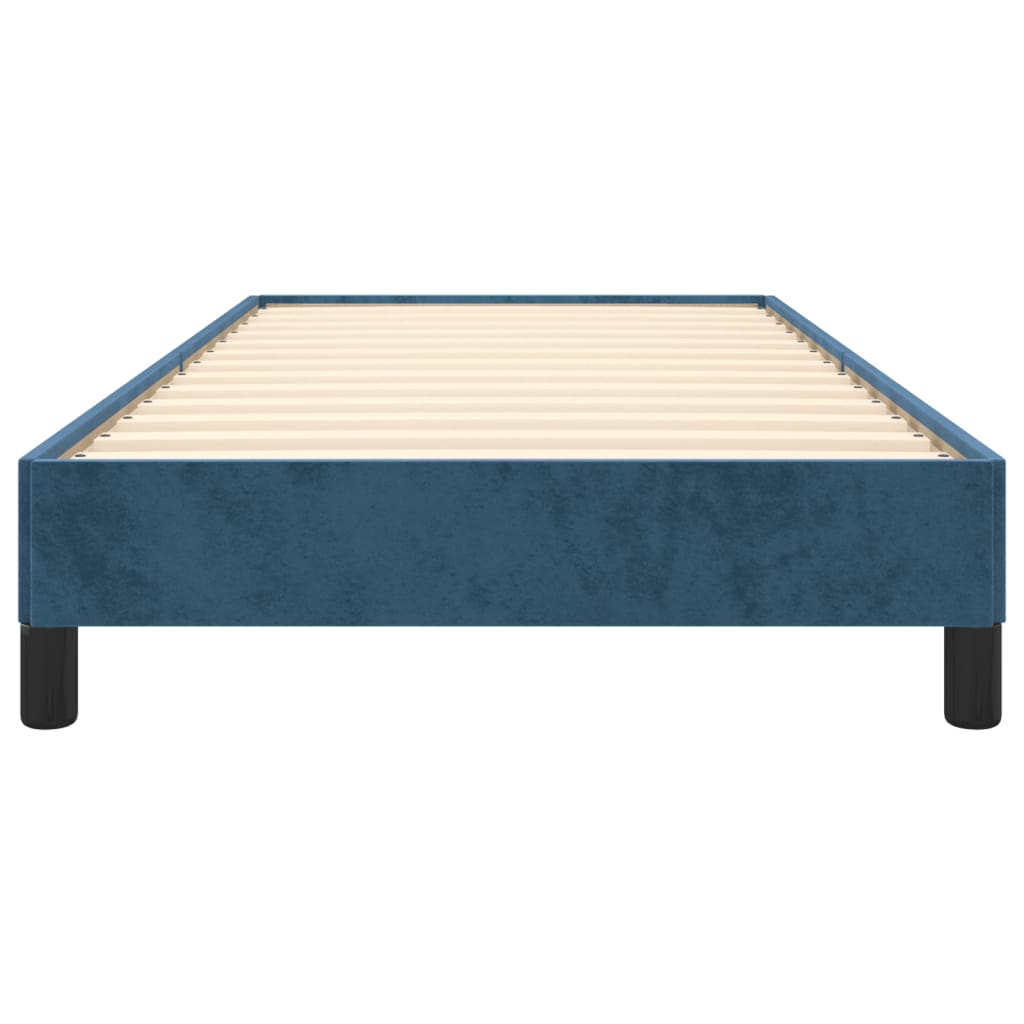 Bedframe zonder matras 100x200 cm fluweel donkerblauw is nu te koop bij PeponiXL, paradijselijk wonen!