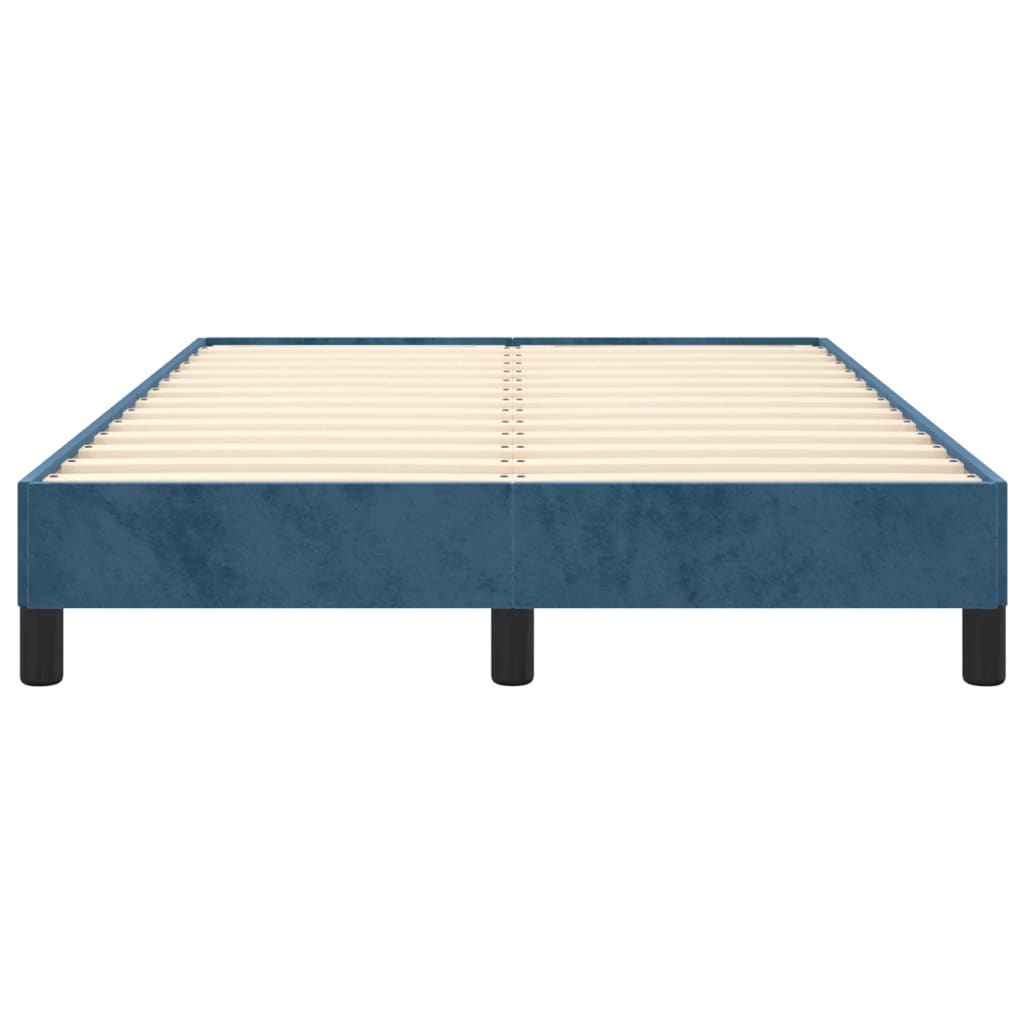 Bedframe zonder matras 120x200 cm fluweel donkerblauw is nu te koop bij PeponiXL, paradijselijk wonen!