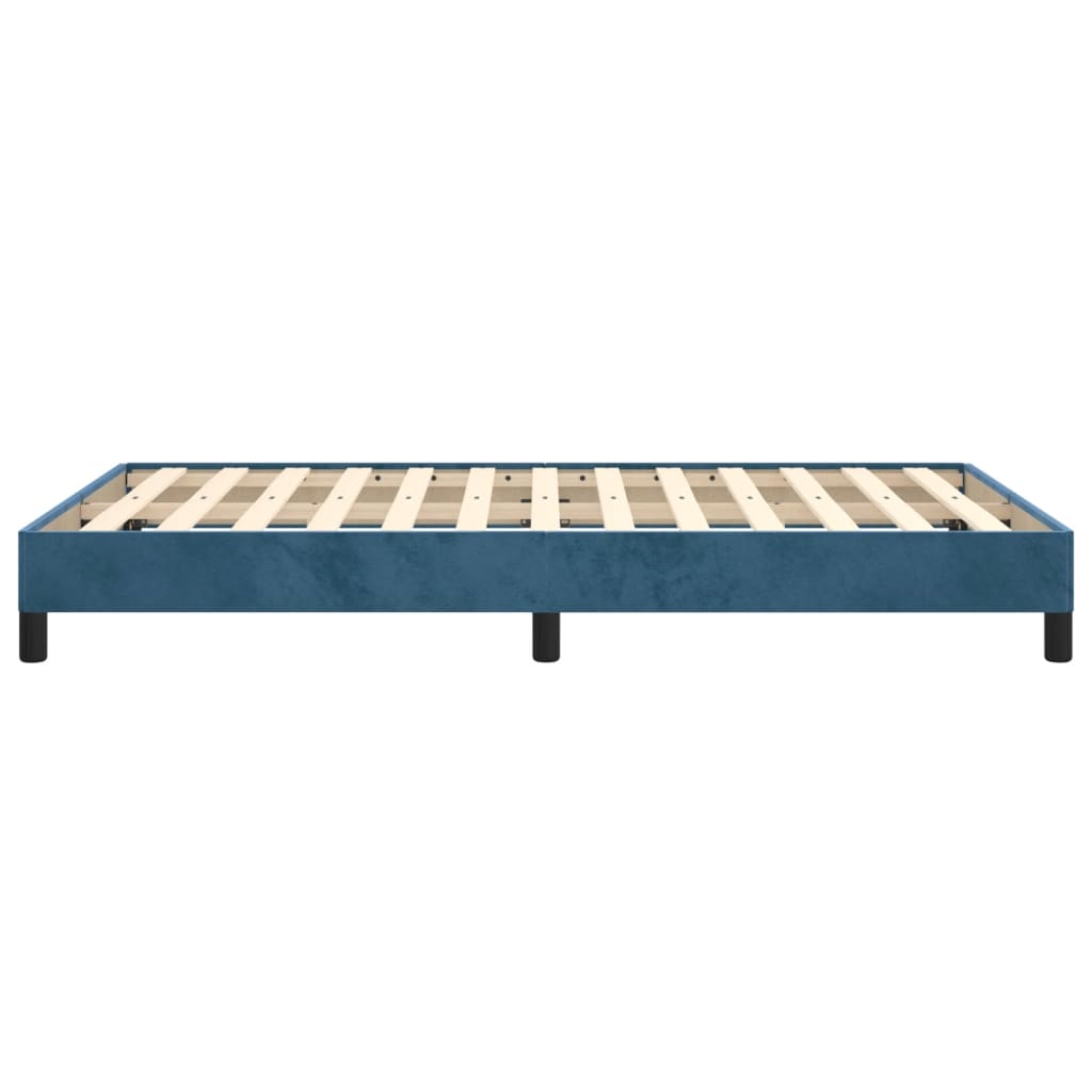 Bedframe zonder matras 120x200 cm fluweel donkerblauw is nu te koop bij PeponiXL, paradijselijk wonen!
