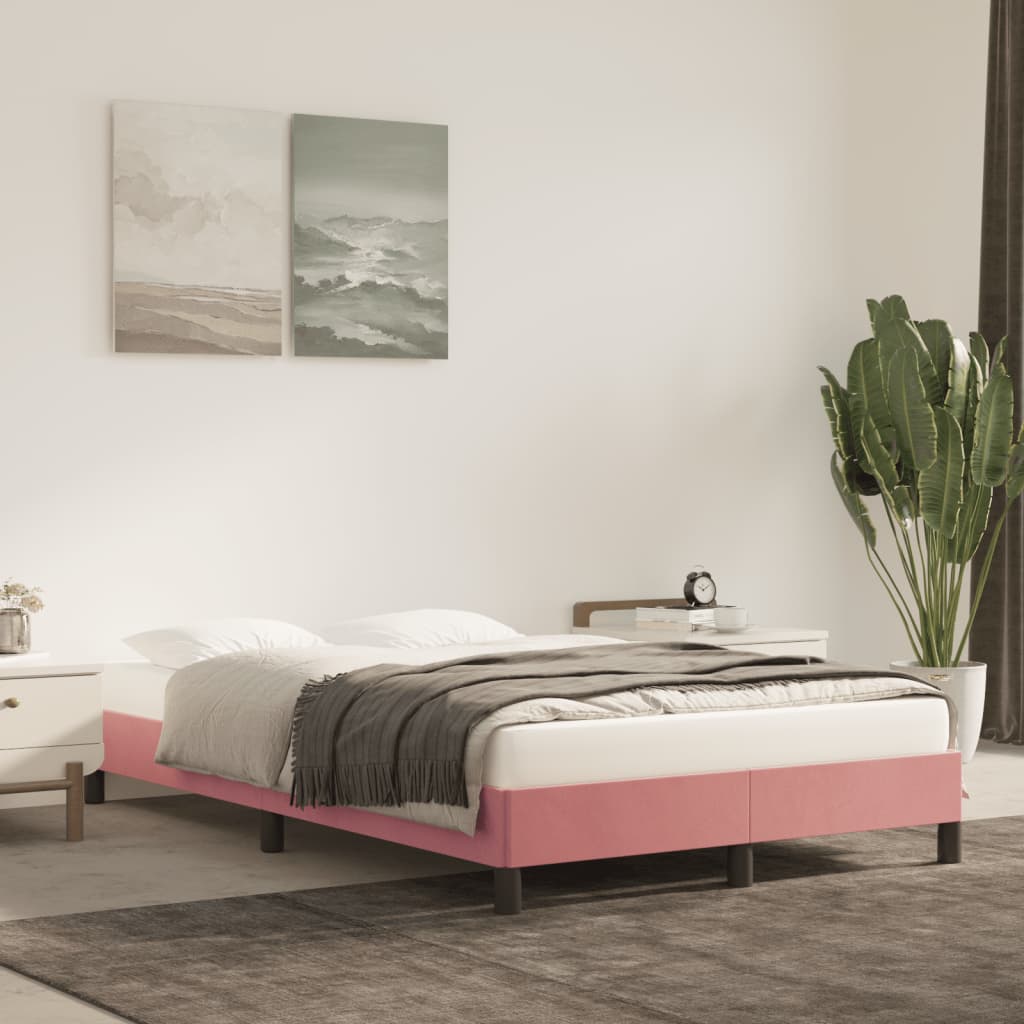 Bedframe fluweel roze 120x200 cm is nu te koop bij PeponiXL, paradijselijk wonen!