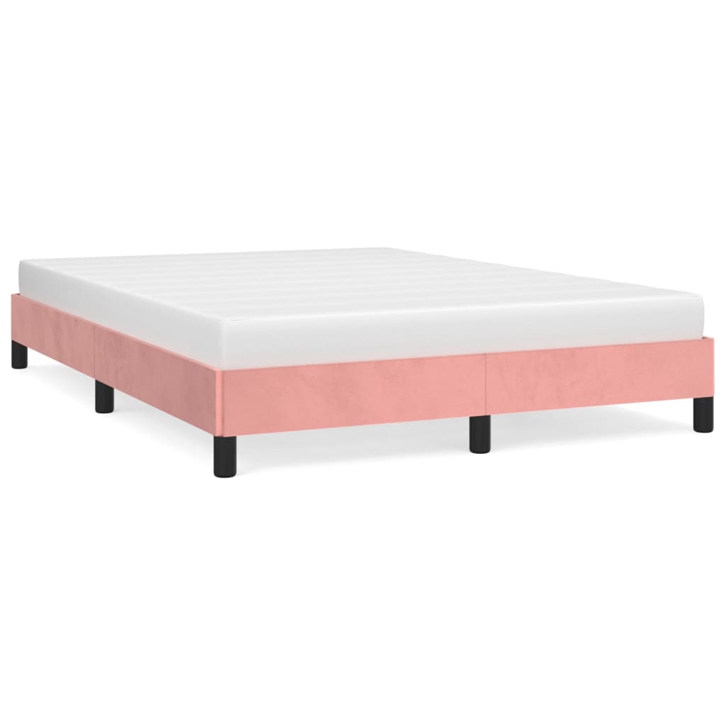 Bedframe fluweel roze 140x200 cm is nu te koop bij PeponiXL, paradijselijk wonen!