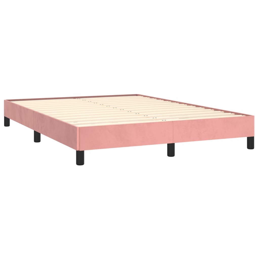 Bedframe fluweel roze 140x200 cm is nu te koop bij PeponiXL, paradijselijk wonen!
