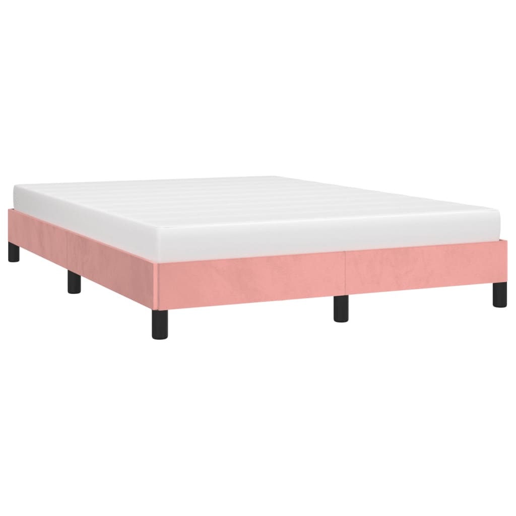 Bedframe fluweel roze 140x200 cm is nu te koop bij PeponiXL, paradijselijk wonen!
