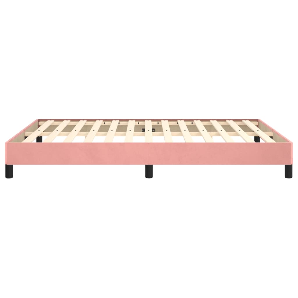 Bedframe fluweel roze 140x200 cm is nu te koop bij PeponiXL, paradijselijk wonen!