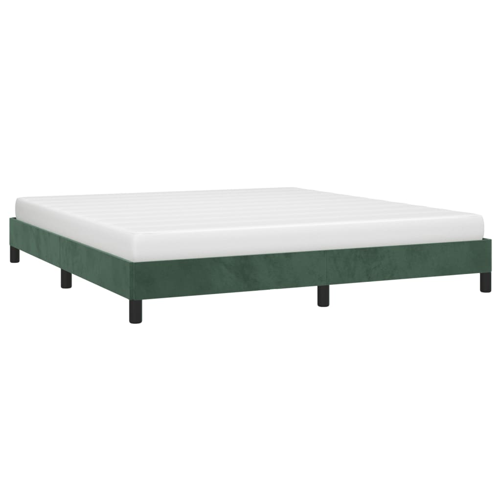 Bedframe zonder matras 160x200 cm fluweel donkergroen is nu te koop bij PeponiXL, paradijselijk wonen!