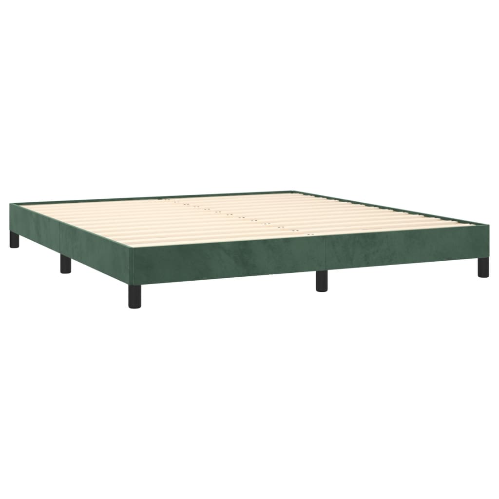 Bedframe zonder matras 160x200 cm fluweel donkergroen is nu te koop bij PeponiXL, paradijselijk wonen!