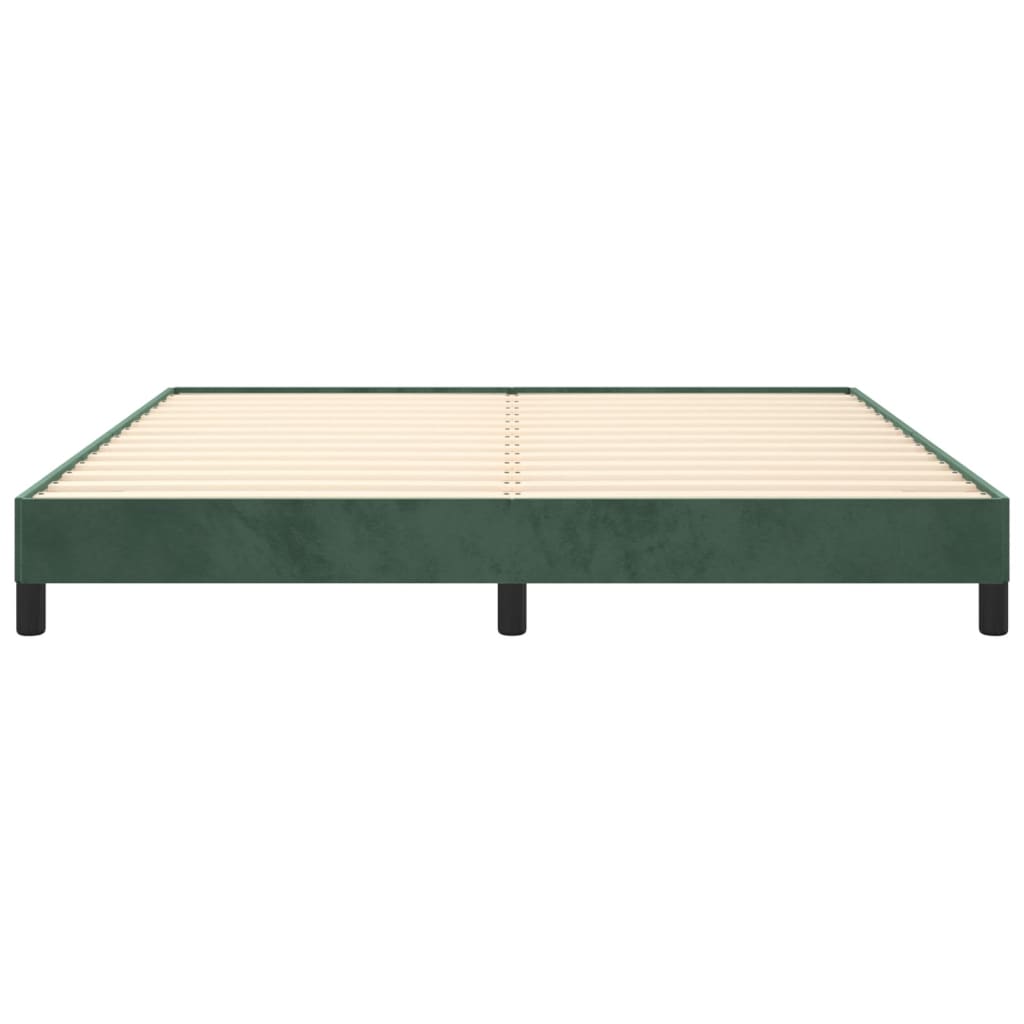 Bedframe zonder matras 160x200 cm fluweel donkergroen is nu te koop bij PeponiXL, paradijselijk wonen!