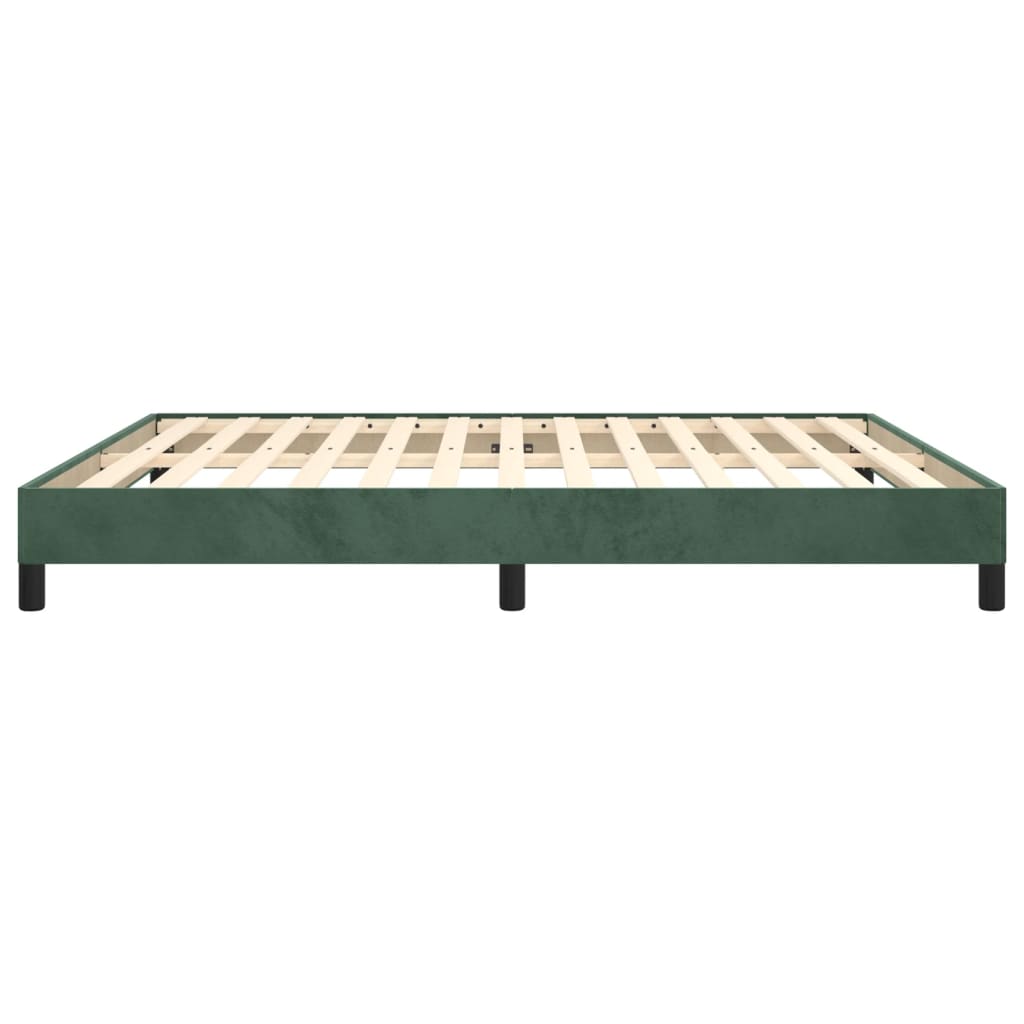 Bedframe zonder matras 160x200 cm fluweel donkergroen is nu te koop bij PeponiXL, paradijselijk wonen!