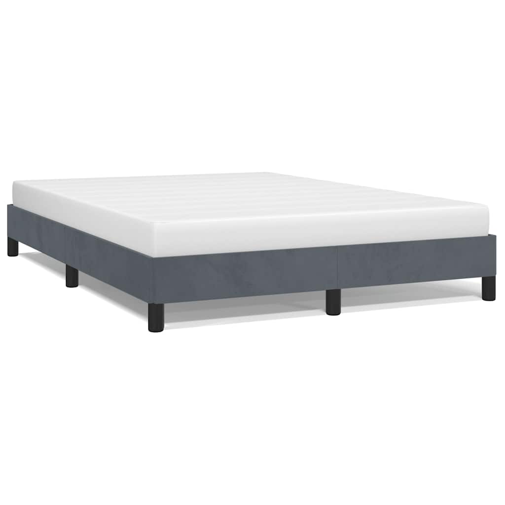 Bedframe zonder matras donkergrijs 152x203 cm queensize fluweel is nu te koop bij PeponiXL, paradijselijk wonen!