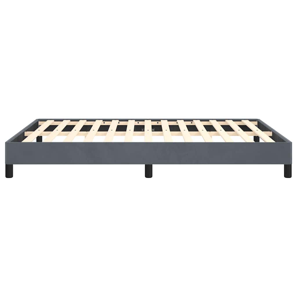 Bedframe zonder matras donkergrijs 152x203 cm queensize fluweel is nu te koop bij PeponiXL, paradijselijk wonen!