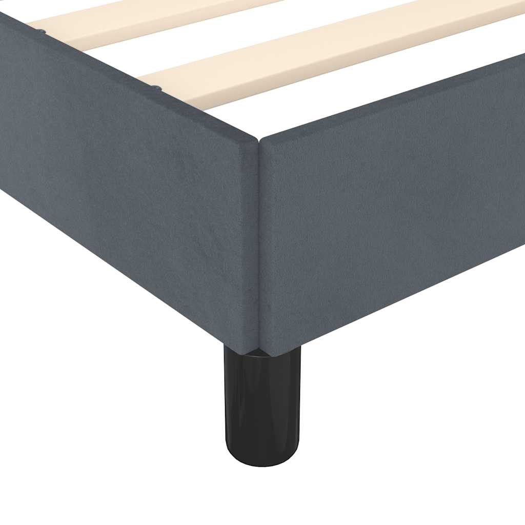 Bedframe zonder matras donkergrijs 152x203 cm queensize fluweel is nu te koop bij PeponiXL, paradijselijk wonen!