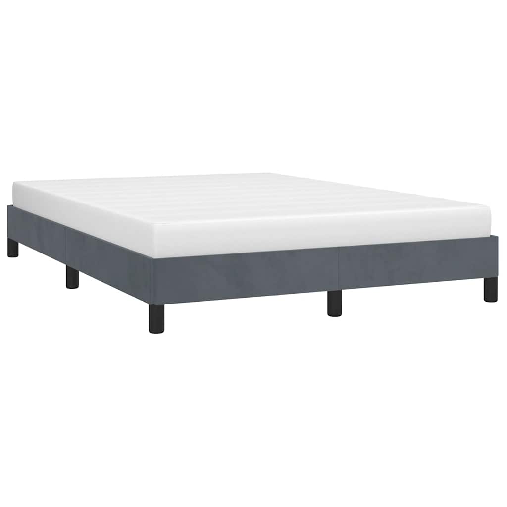 Bedframe zonder matras donkergrijs 152x203 cm queensize fluweel is nu te koop bij PeponiXL, paradijselijk wonen!