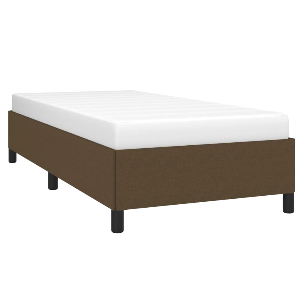 Bedframe zonder matras 90x190 cm stof donkerbruin is nu te koop bij PeponiXL, paradijselijk wonen!