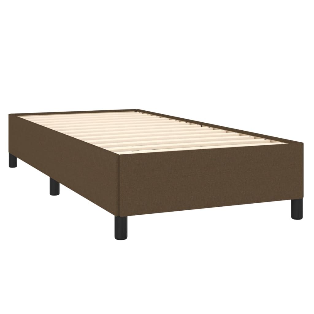 Bedframe zonder matras 90x190 cm stof donkerbruin is nu te koop bij PeponiXL, paradijselijk wonen!