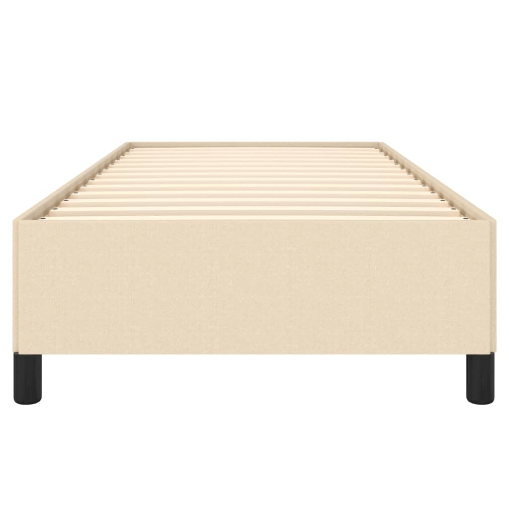Bedframe zonder matras 90x190 cm stof crèmekleurig is nu te koop bij PeponiXL, paradijselijk wonen!