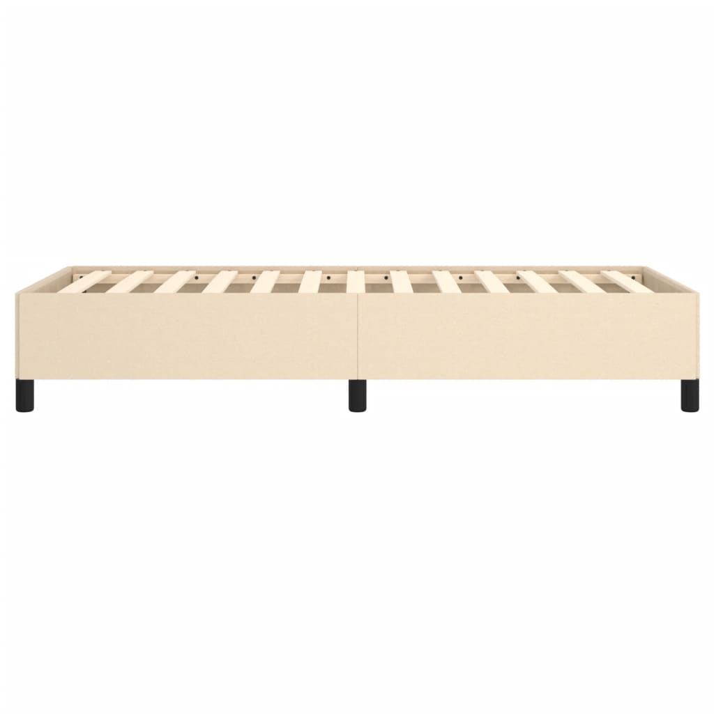 Bedframe zonder matras 90x190 cm stof crèmekleurig is nu te koop bij PeponiXL, paradijselijk wonen!