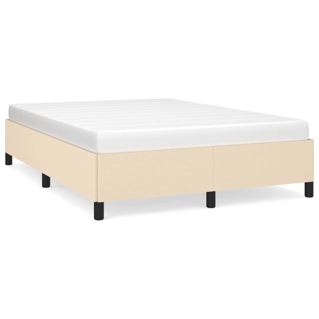 Bedframe zonder matras stof crèmekleurig 140x190 cm is nu te koop bij PeponiXL, paradijselijk wonen!