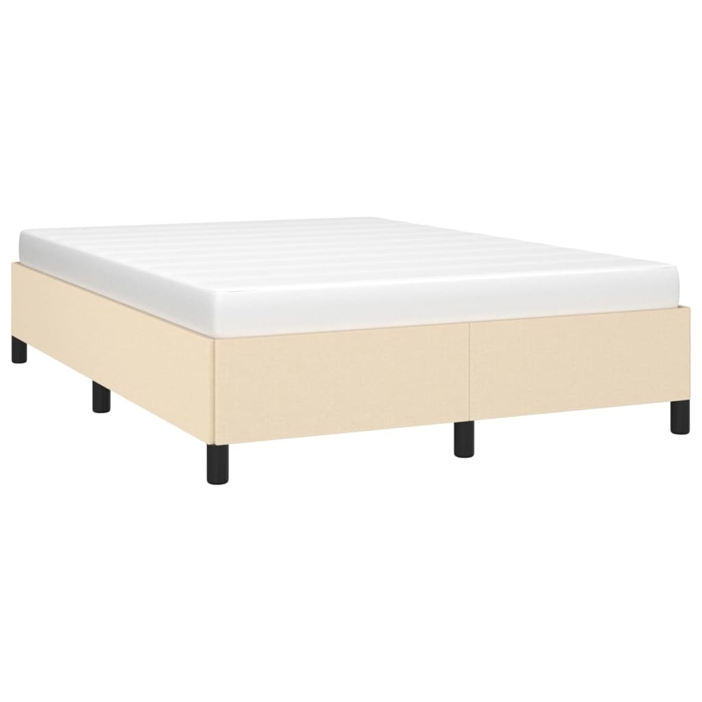 Bedframe zonder matras stof crèmekleurig 140x190 cm is nu te koop bij PeponiXL, paradijselijk wonen!