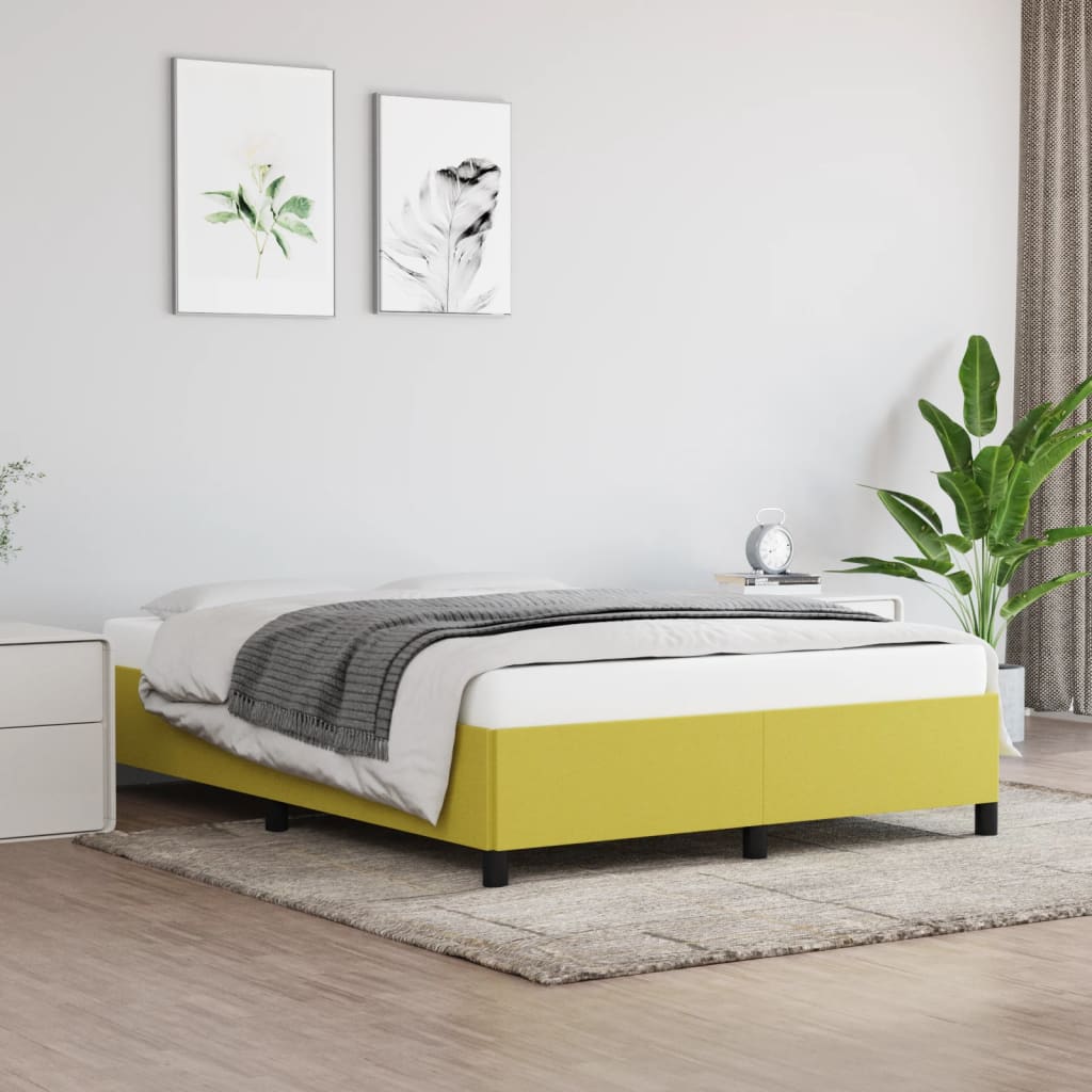 Bedframe zonder matras 140x190 cm stof groen is nu te koop bij PeponiXL, paradijselijk wonen!