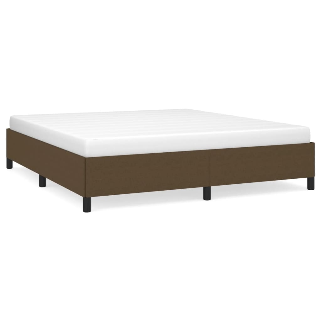 Bedframe zonder matras stof donkerbruin 160x200 cm is nu te koop bij PeponiXL, paradijselijk wonen!