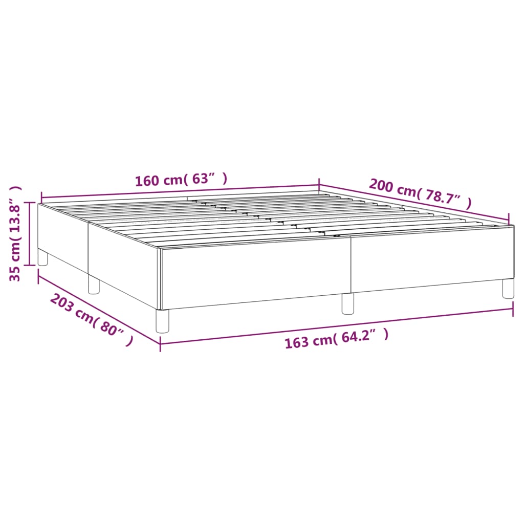Bedframe zonder matras stof donkerbruin 160x200 cm is nu te koop bij PeponiXL, paradijselijk wonen!