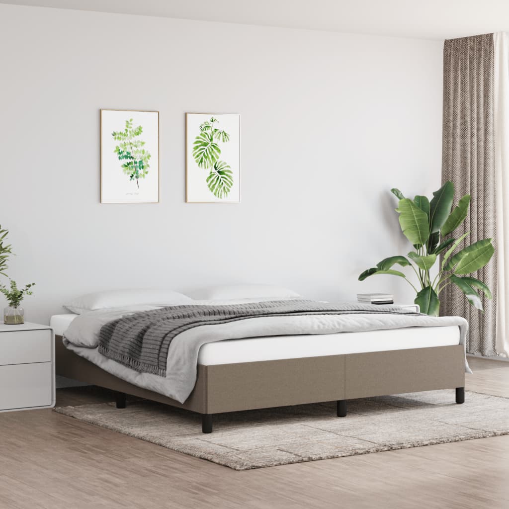 Bedframe zonder matras stof taupe 180x200 cm is nu te koop bij PeponiXL, paradijselijk wonen!