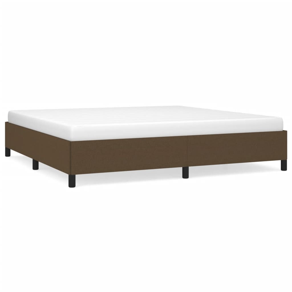 Bedframe zonder matras stof donkerbruin 200x200 cm is nu te koop bij PeponiXL, paradijselijk wonen!